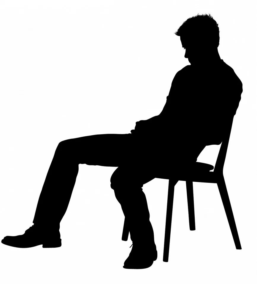 Беспокойство на стуле. Человек на стуле. Человек сидит на стуле. Силуэт сидящего человека. Силуэт человека на стуле.