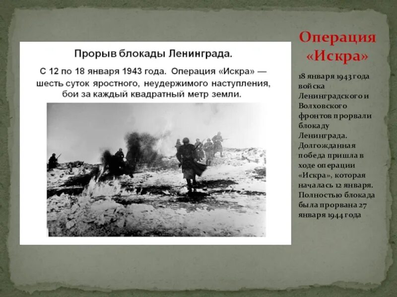 Когда было прорвано блокадное кольцо
