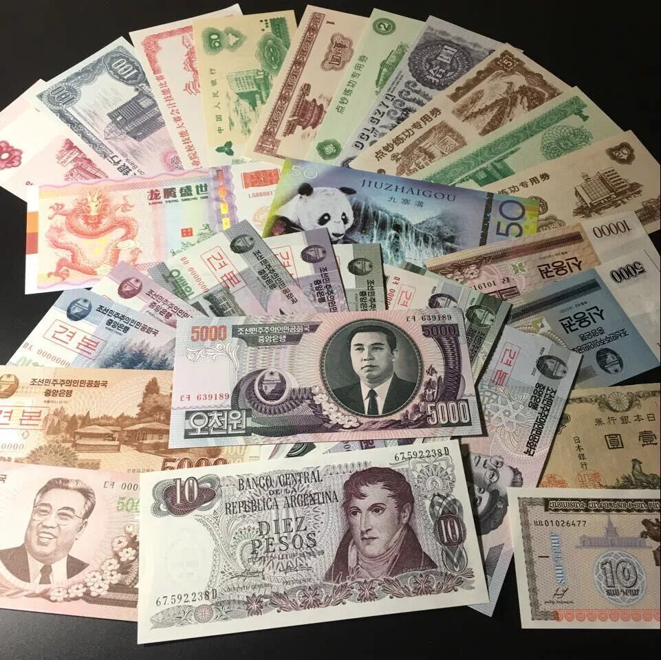 Иностранные деньги. Зарубежные денежные знаки. Иностранные банкноты. Современные иностранные деньги.