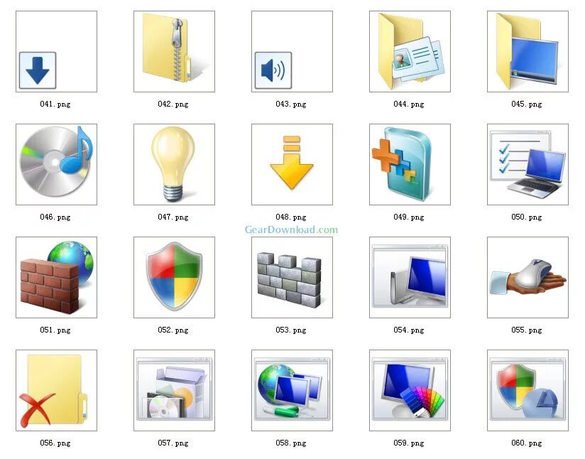 Windows 7 icons