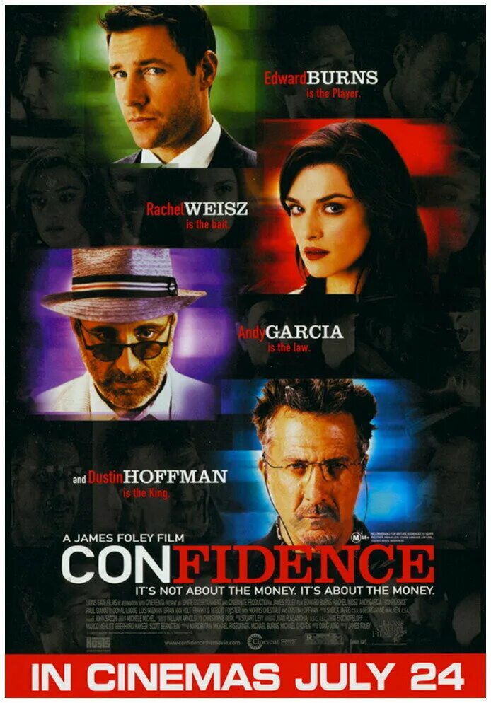 Афера 2003. Великолепная афера 2003 Постер. Фильм афера Постер. Confidence, 2003. Великолепная афера фильм 2003 Постер.