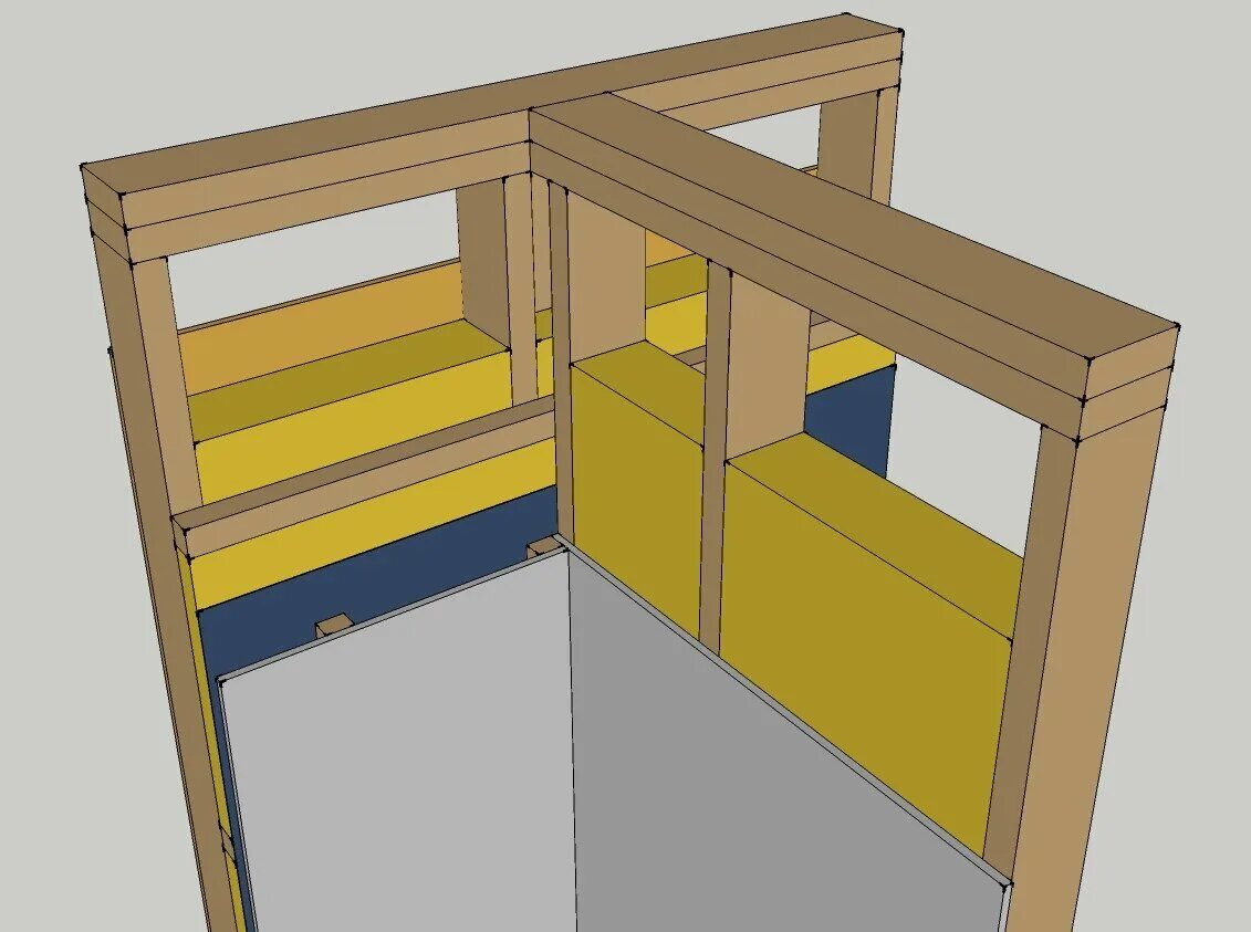 Каркасные дома соединения. Стыковка перегородок в каркасном доме. Угол в каркасном доме. Соединение каркасных перегородок. Соединение перегородок в каркасном доме.