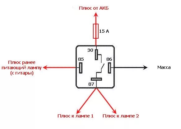 Подключение реле дальнего света. Схема подключения реле света ближнего света. Схема подключения реле ближнего света. Схема подключения реле фар ближнего света. Схема подключения реле света фар на ВАЗ.