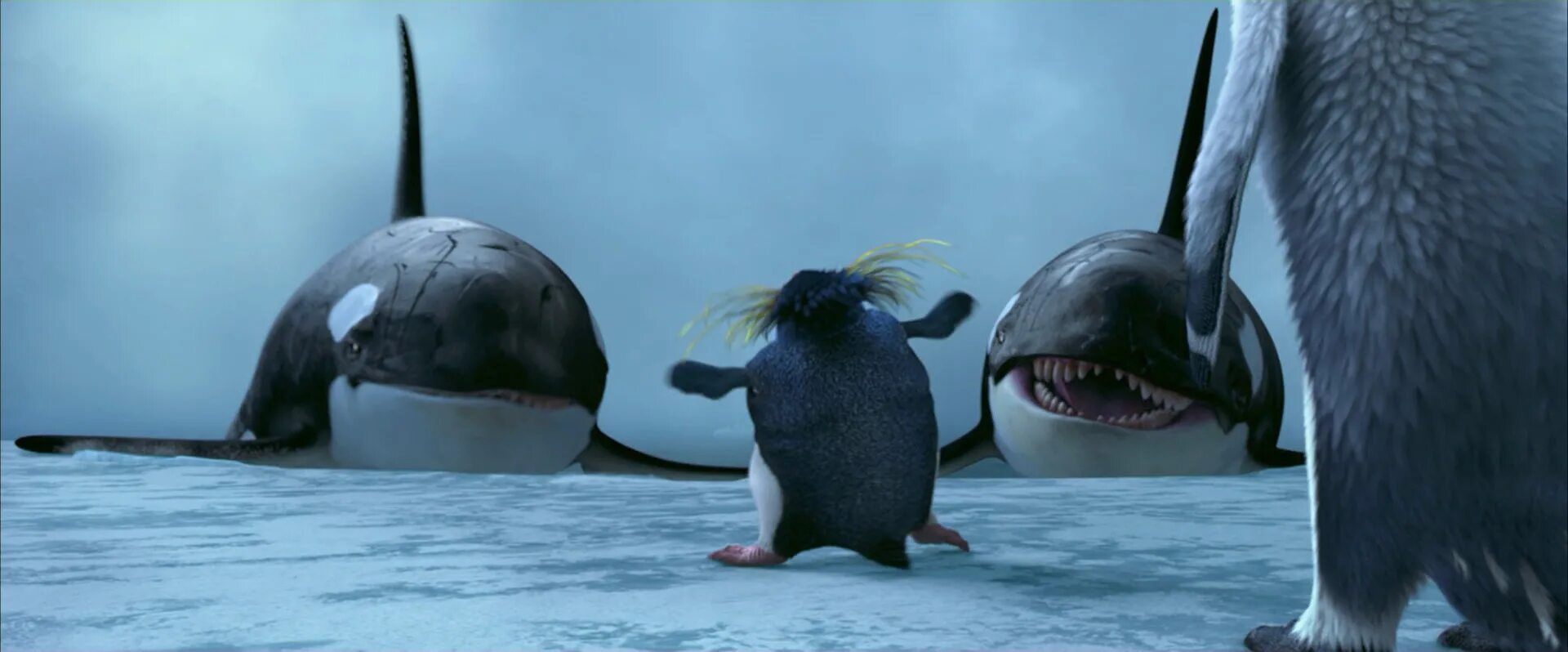 Пингвин касатка лодка. Happy feet 2006. Касатка из мультика.