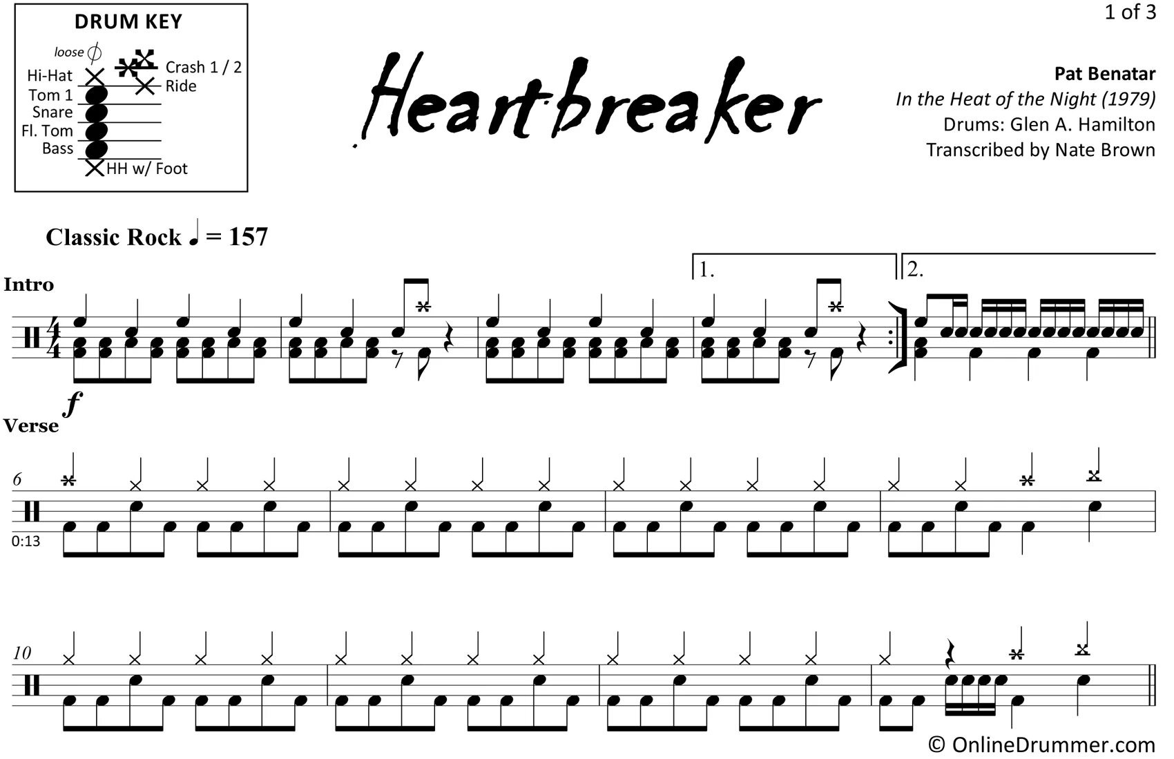 Heartbreaker (Pat Benatar Song). Drum Notes. Гитара Heartbreaker. Pat benatar heartbreaker