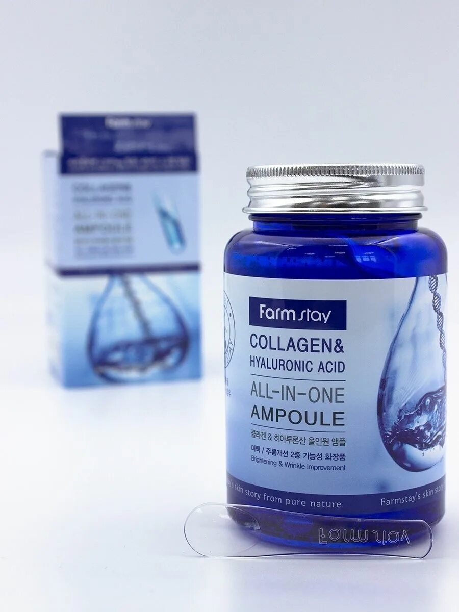 Farm stay сыворотка для лица collagen & hyaluronic acid all in one ampoule, 250мл. Сыворотка с гиалуроновой кислотой farmstay dr. Фарм стей collagen hyaluronic acid. Сыворотка farmstay collagen hyaluronic acid. Фарм стей коллаген.