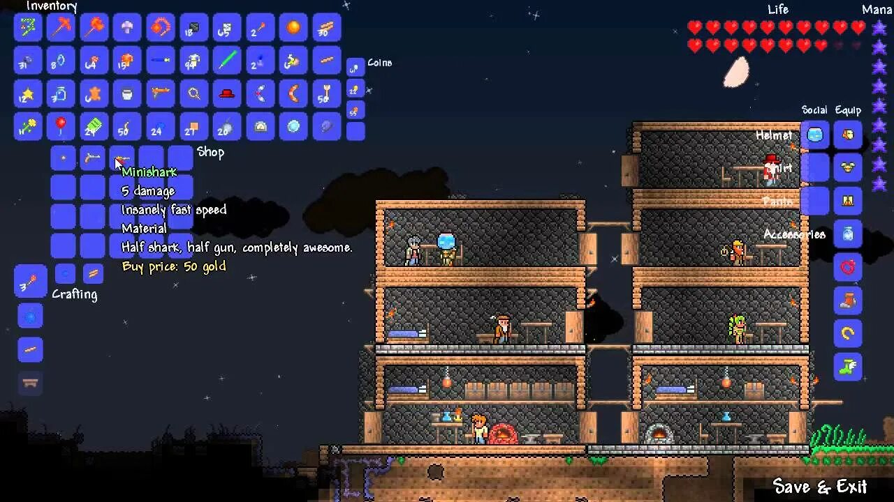 Гайд на мага в террарии. Terraria arms dealer. самый прокаченный аккаунт в террарии. дом для продавца оружия террария.