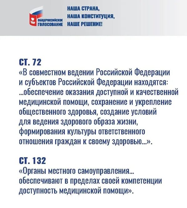 Изменения статей конституции