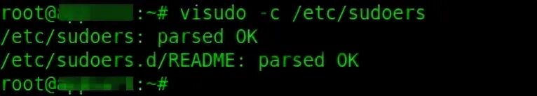 Sudo visudo