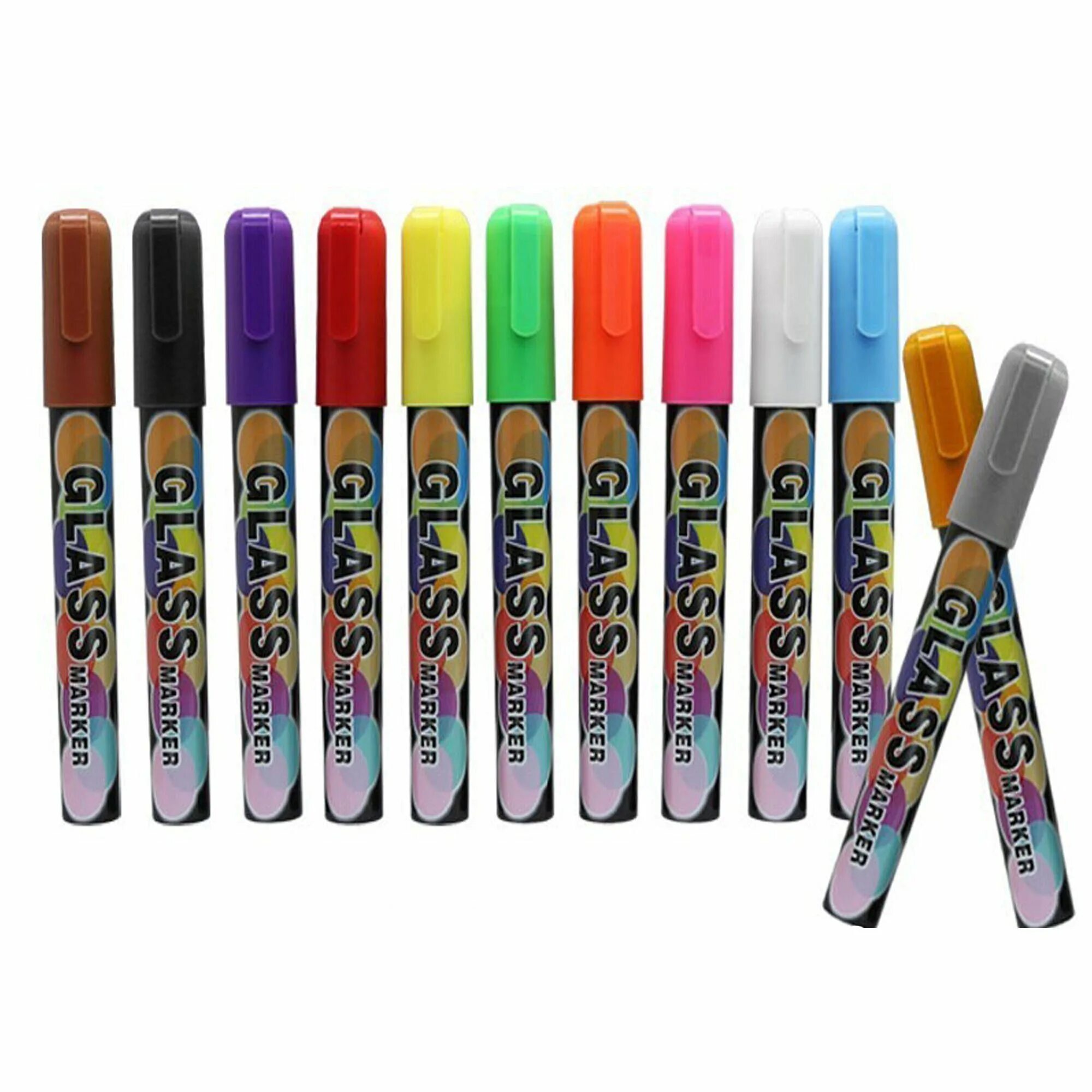 Китайские фломастеры. Маркеры меловые "Chalk Pen". Покажи маркеры из мелков. Chalk:coloured,12/Pack.