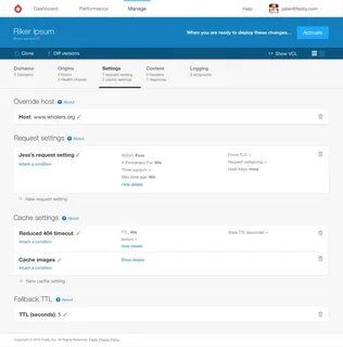 Version page