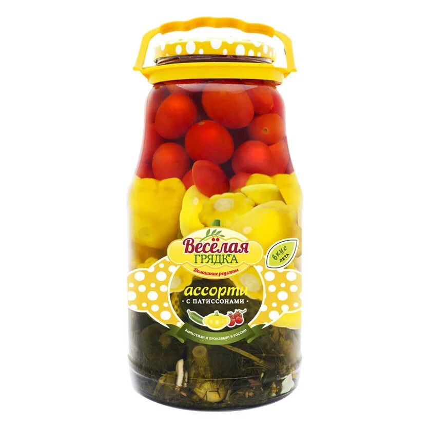 Бочковые ассорти. Весёлая грядка консервация производитель. Сок веселая грядка томатный прямого отжима 1,8 л. 8кг. Веселая грядка ассорти с патиссонами 950гр.