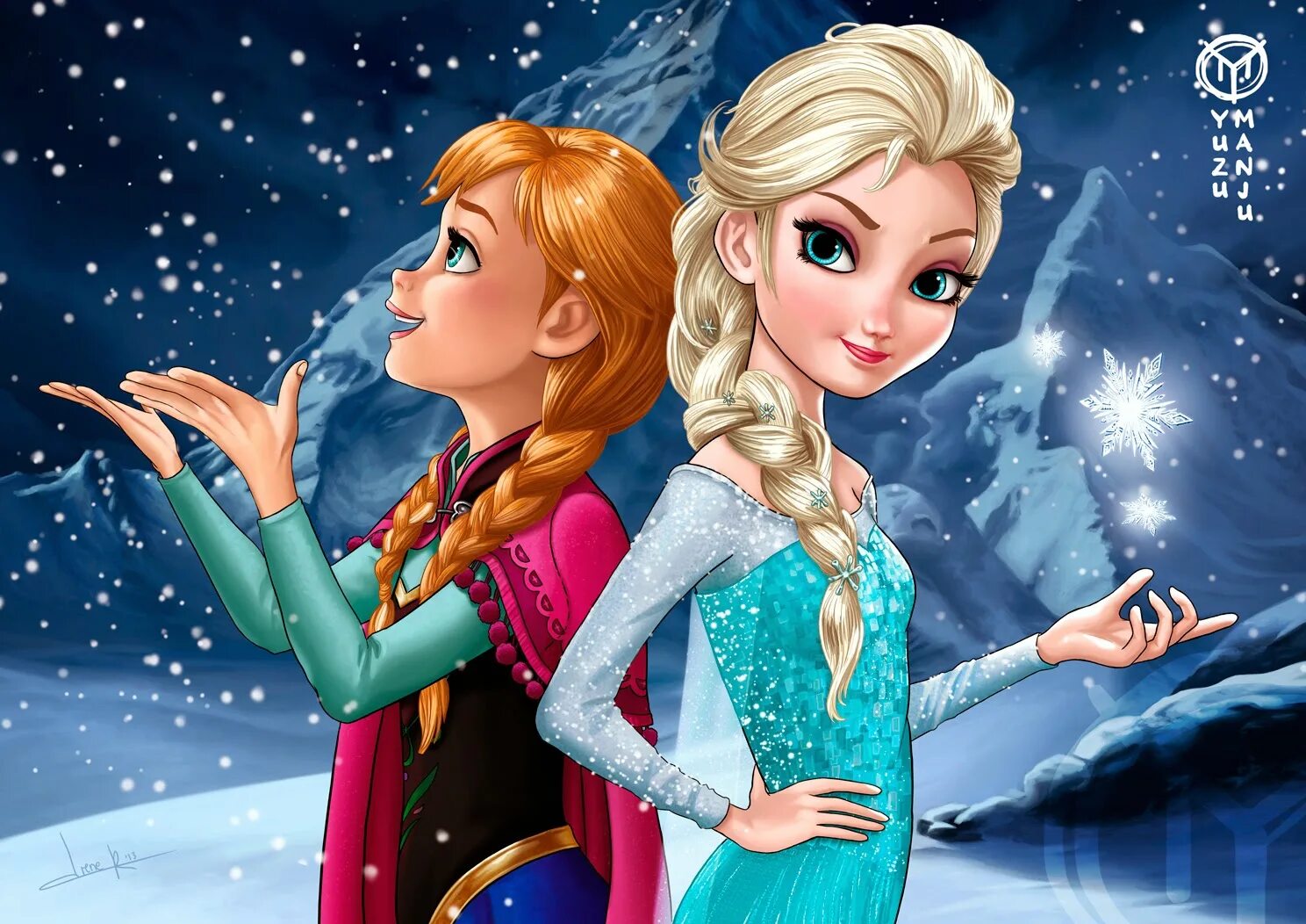 Elsa and Anna.