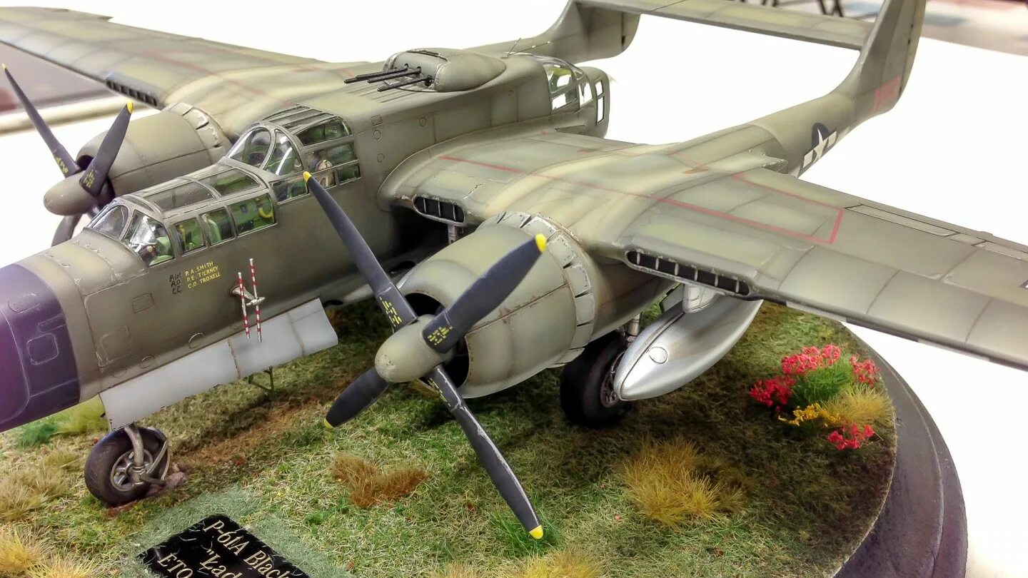 P-61 Black Widow. P-61 1/48 GWH. P-61a-1. Нортроп p-61 «Блэк Уидоу».