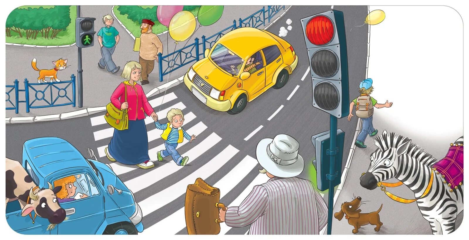 безопасность на дороге. человечек переходит дорогу. нарисовать пешеход. иллюстрации по пдд для дошкольников. сюжетная картина на дороге.