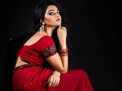 Download Indian Girl Sultry Red Dress Wallpaper | Wallpapers.com.