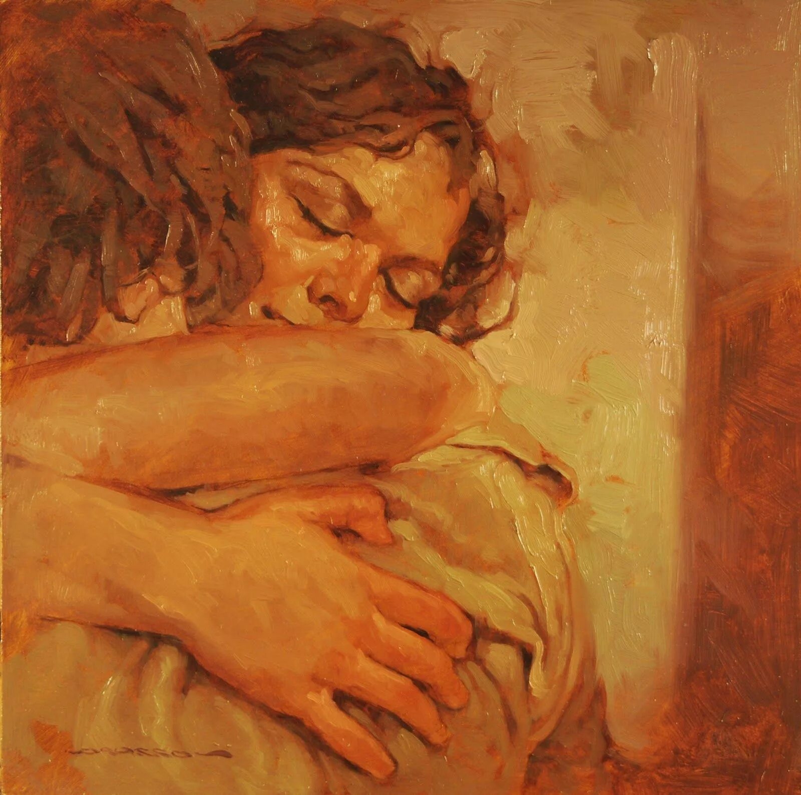 Сын поцеловал мать. Картины художника Джозефа Лорассо.