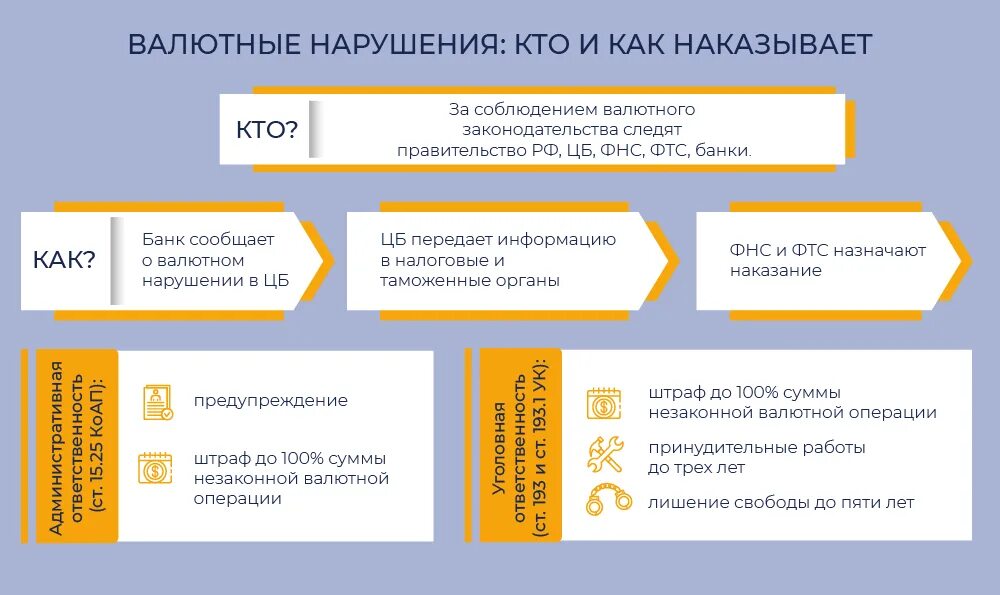 Виды ответственности за нарушение валютного законодательства. Валютное законодательство. Валютные нарушения наказания