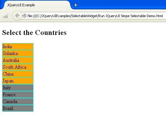 Widget example