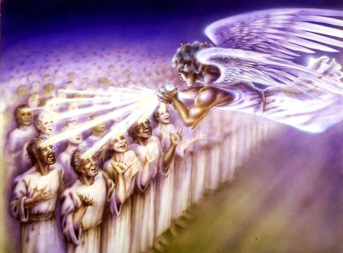 Сонмы светлых духов значение выражения. Сонмы ангелов Джотто. Семь ангелов апокалипсиса. Ангел на земле.