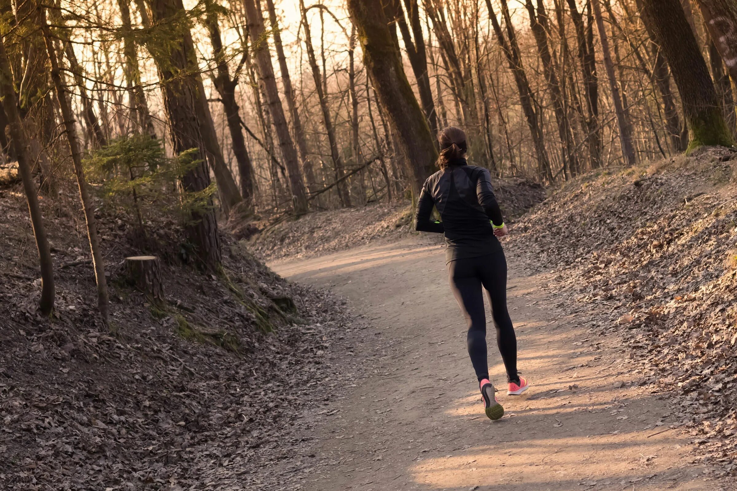 девушка бежит в лесу. девушка бежит. пробежка по лесу. девушка бежит в лесу. жизнь в лесу.
