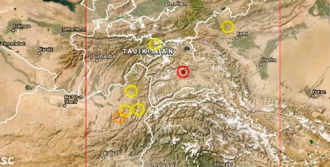Границы землетрясения. Землетрясение в Таджикистане 2023. Граница Таджикистана и Китая на карте. Сейсмическая карта Таджикистана. Таджикско-китайская граница.