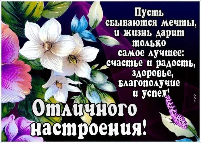 Пусть каждый ваш день будет наполнен радостью. Пусть жизнь дарит радость. Добра здоровья благополучия. Доброго дня вам и вашим близким. Пусть этот день принесет тебе только радость и хорошее настроение.