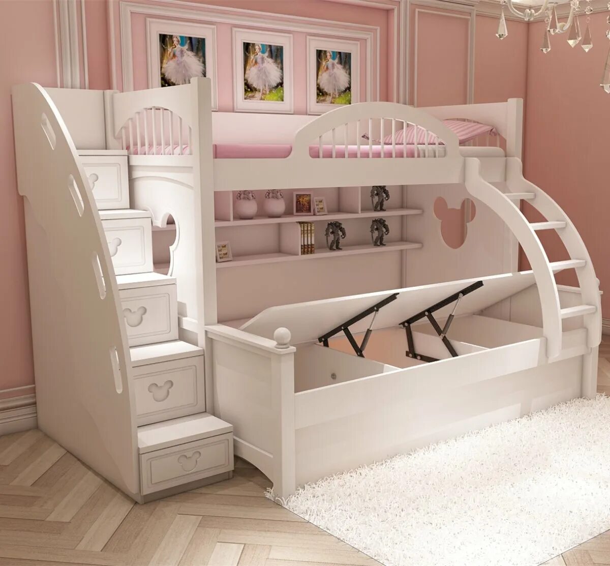 Детские кровать можно. Кровать для девочки. Двухъярусная кровать для девочек. Детская кровать для девочки.