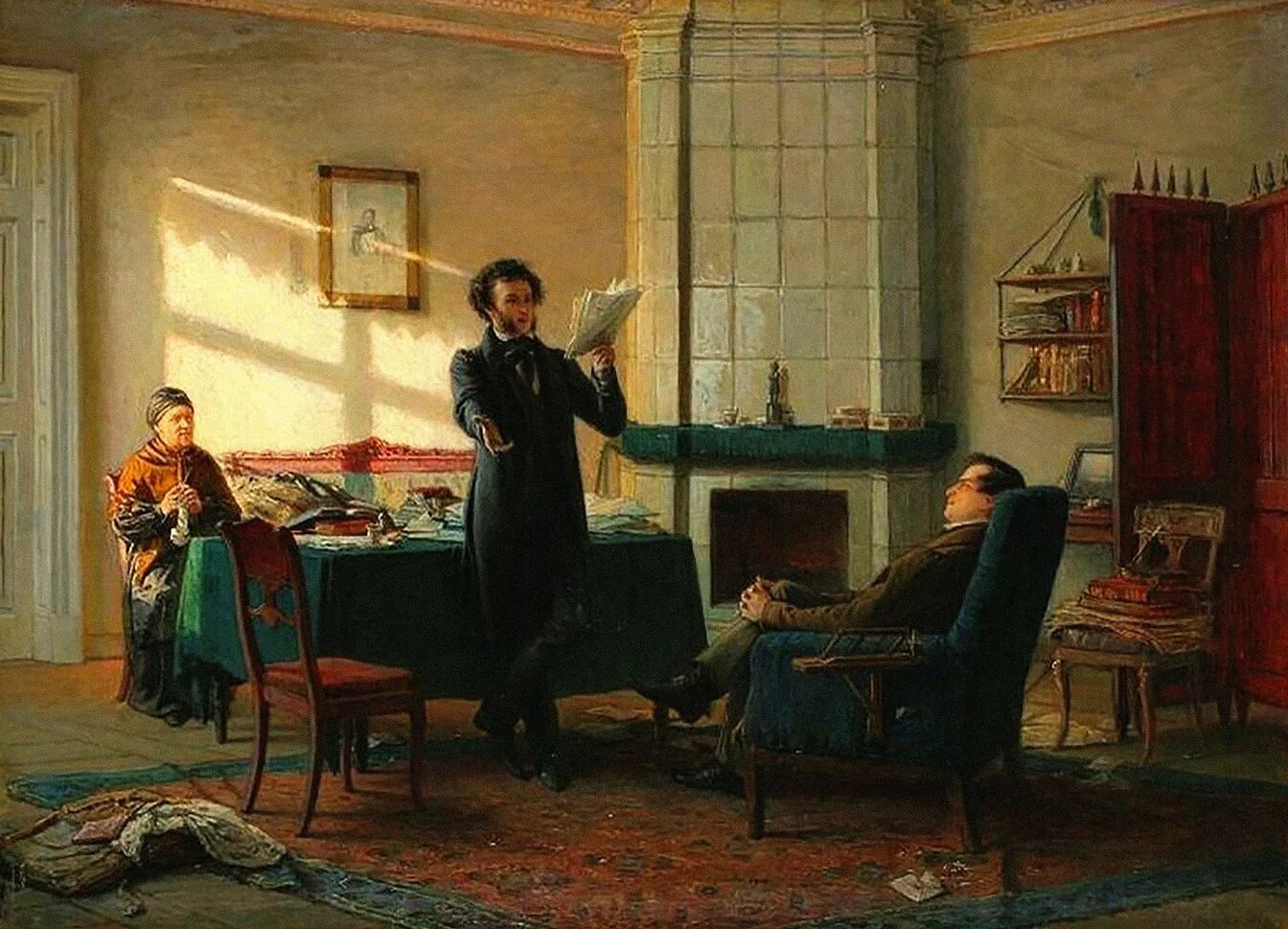 Ге Пушкин в Михайловском. Н. ге «Пушкин и Пущин в селе Михайловском» (1875). Пушкин в селе Михайловском ге. Писатели и художники 19 века