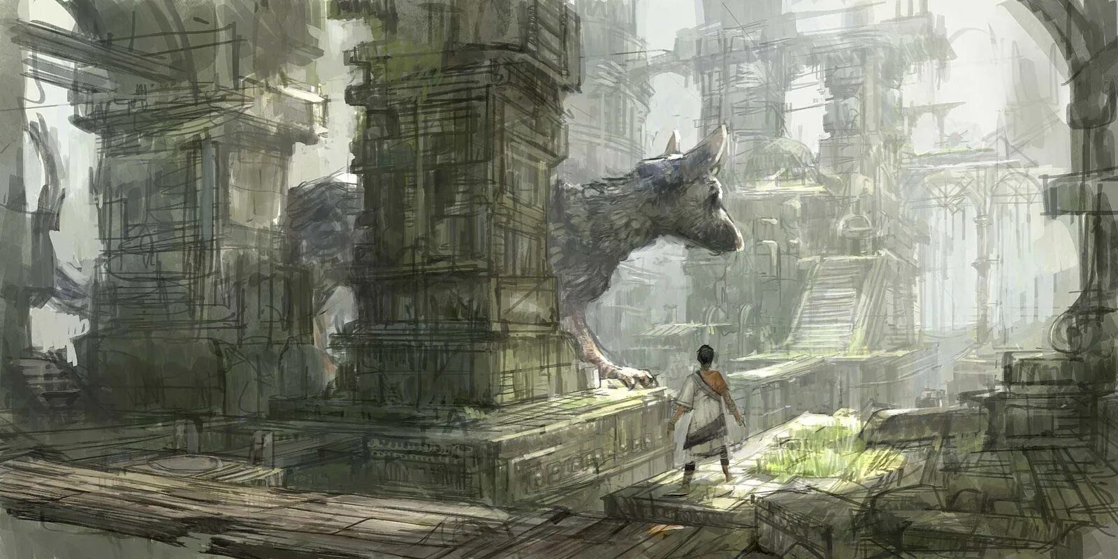 Последний страж том 1 читать. Игра the last Guardian. The last Guardian арт. The last Guardian арты. Ласт Гардиан концепт арт.