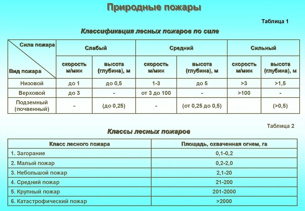 Классификация природных пожаров схема. Классификация лесных пожаров по интенсивности. Классификация природных пожаров по характеру горения таблица. Классификация природных пожаров по интенсивности горения таблица.