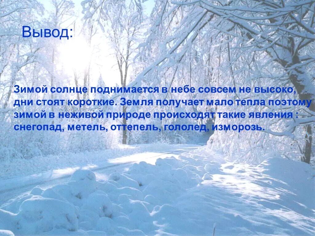 Какой бывает зимний день. Описание зимы. Природные явления зимой. Зимние явления зимой. Снег для презентации.