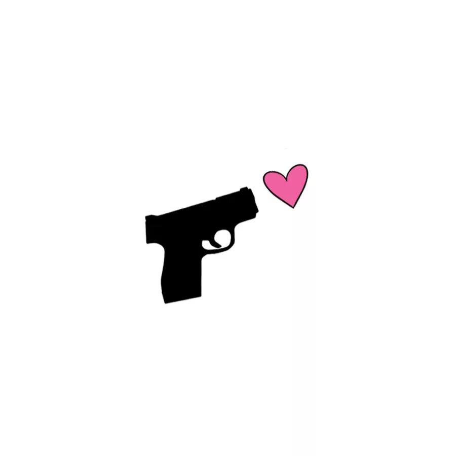 Два выстрела в сердце. Сердце из пистолетов.