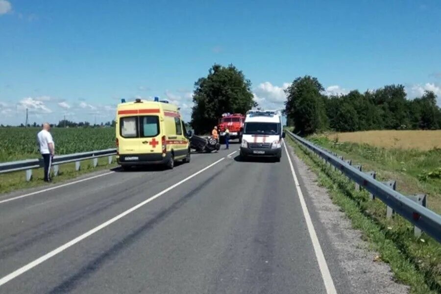 Автобус 345 калининград большаково. ДТП Большаково Калининградской области. Фото участка дороги Полесск-Большаково. Аварию за 1 августа поселок Большаково Калининградская область.