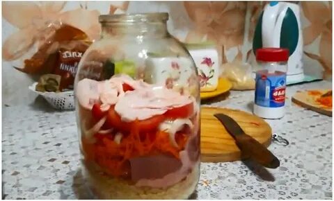 Курица с рисом в банке в духовке