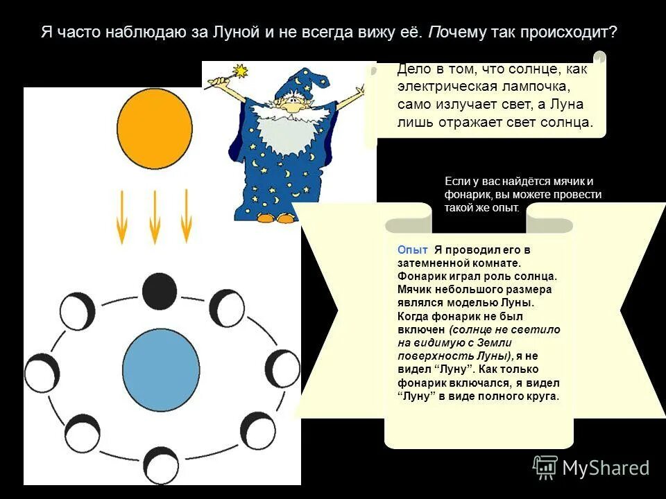 Почему не видно луну на небе