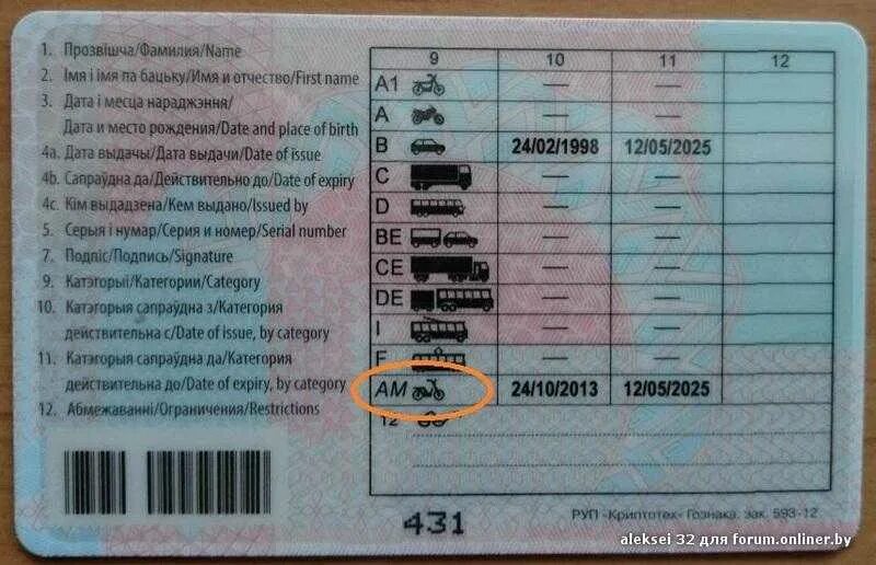 Во сколько можно получить категорию а