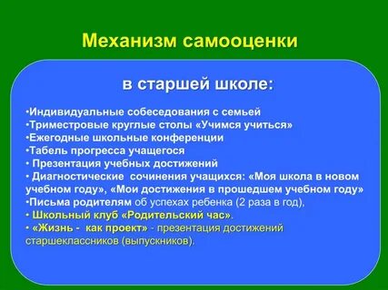 Механизм самооценки