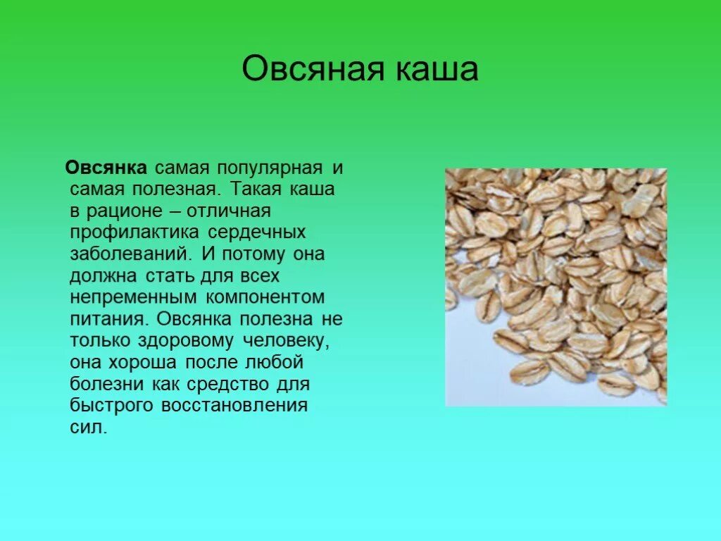 Кашка рассказ. Овсяная каша презентация. Овсяная крупа. Чем полезна овсяная крупа. Овсяная крупа полезна.