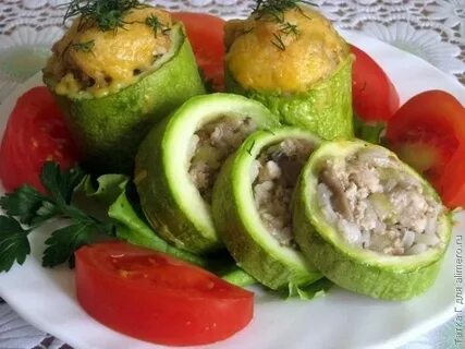 Вкусные кабачки фаршированные мясом