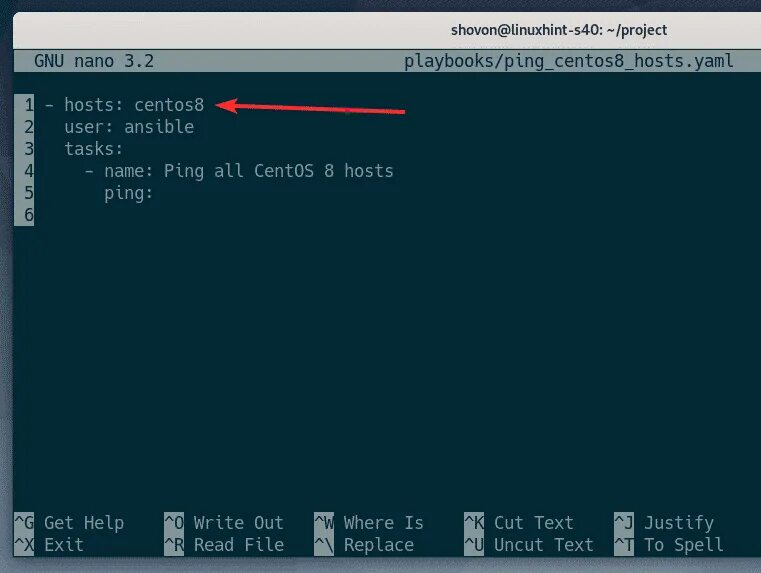 Ansible ping