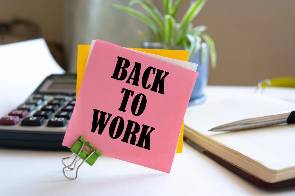 Back to work again. Welcome back work.