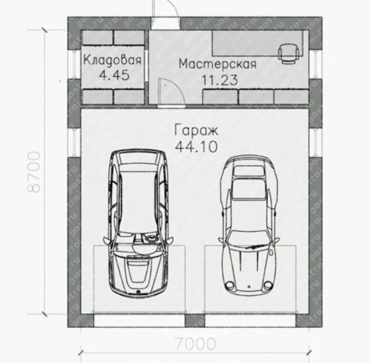 Какой шириной делать гараж. Размеры гаража на 2 машины с двумя воротами. длина и ширина гаража на 2 машины. размеры гаражей на 2 машины с мастерской. ширина гаража на 2 машины.