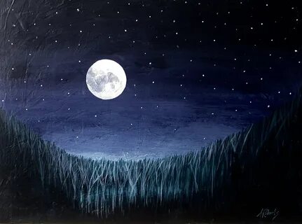 Картины луны ночью