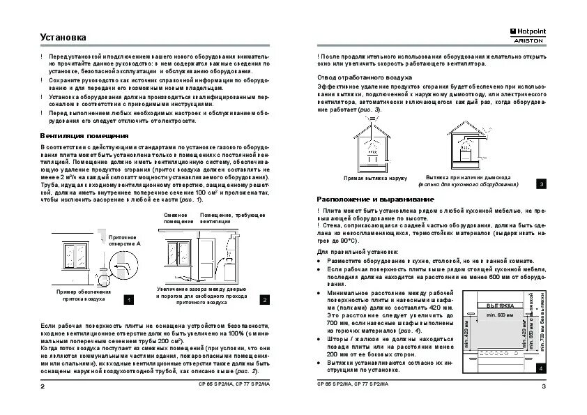 Инструкция плиты hotpoint ariston