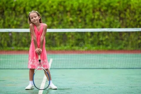Little tennis girl