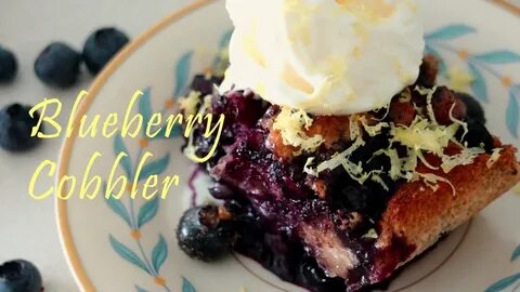 Seriously the most amazing dessert Blueberry Cobbler Berry filling 블루베리(blu...