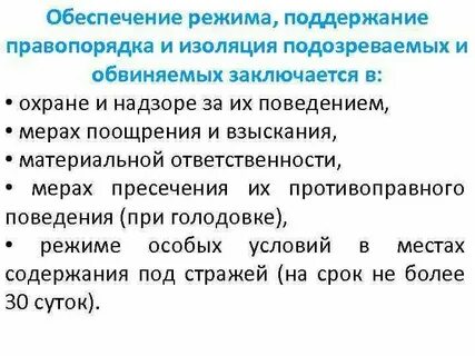Виды мест содержания под стражей