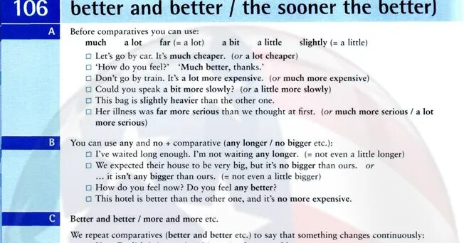 The sooner the better правило. The more the better правило. Better and better примеры. Much better правило. Ответы expensive