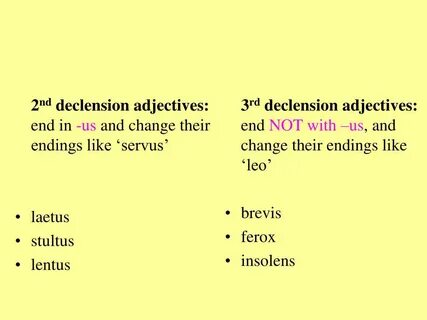 Adjective endings